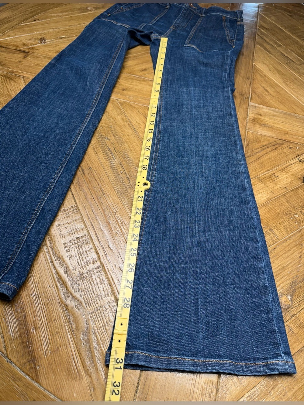Pilcro Anthropologie Utility Patch Pocket‎ High Waist Bootcut Jeans 27 - Picture 6 of 15